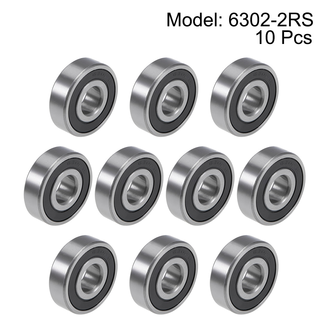 Harfington Deep Groove Ball Bearing Metric Double Shielded Chrome Steel ABEC1 Z2