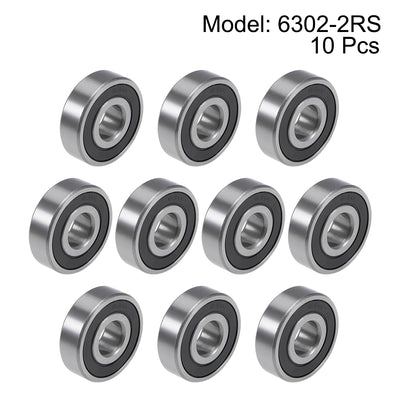 Harfington Deep Groove Ball Bearing Metric Double Shielded Chrome Steel ABEC1 Z2