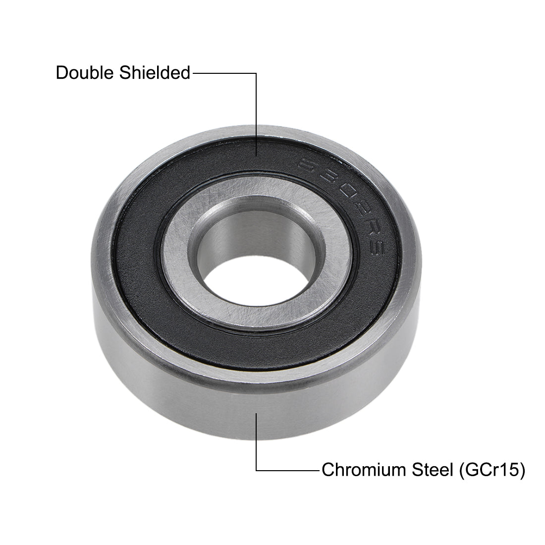 Harfington Deep Groove Ball Bearing Metric Double Shielded Chrome Steel ABEC1 Z2