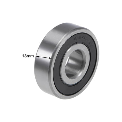 Harfington Deep Groove Ball Bearing Metric Double Shielded Chrome Steel ABEC1 Z2