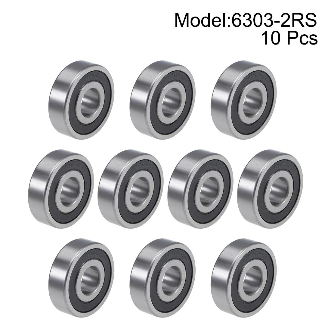 Harfington Deep Groove Ball Bearing Metric Double Shielded Chrome Steel ABEC1 Z2