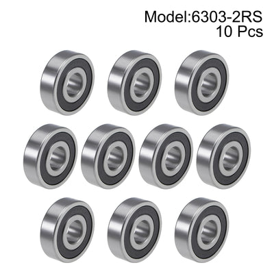 Harfington Deep Groove Ball Bearing Metric Double Shielded Chrome Steel ABEC1 Z2
