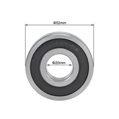Harfington Deep Groove Ball Bearings Metric Double Seal Chrome Steel ABEC1 Z2