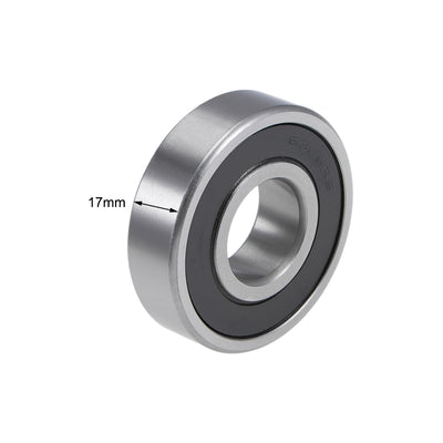 Harfington Deep Groove Ball Bearings Metric Double Seal Chrome Steel ABEC1 Z2