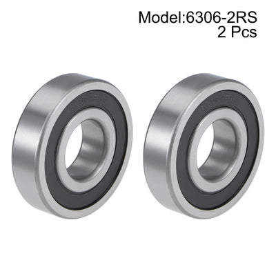 Harfington Deep Groove Ball Bearings Metric Double Seal Chrome Steel ABEC1 Z2