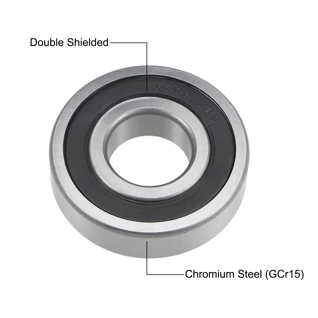 Harfington Deep Groove Ball Bearings Metric Double Seal Chrome Steel ABEC1 Z2