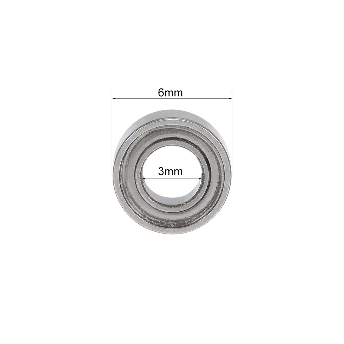 Harfington Miniature Deep Groove Ball Bearings Double Shield Stainless Steel