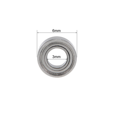 Harfington Miniature Deep Groove Ball Bearings Double Shield Stainless Steel