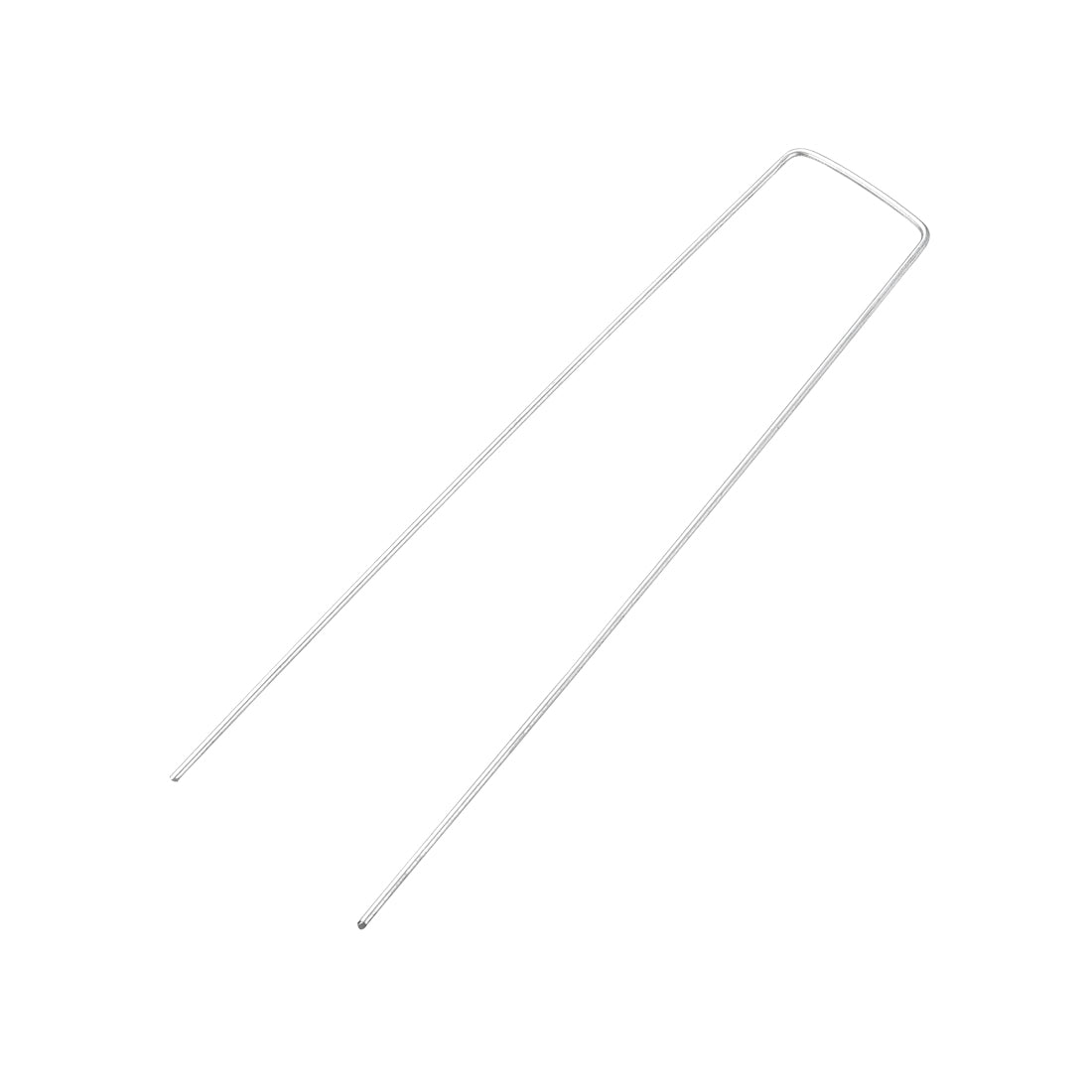Harfington U-Shaped Garden Staples Pegs Ground U Pins 200mm 7.9-inch 2mm Dia Square 30pcs