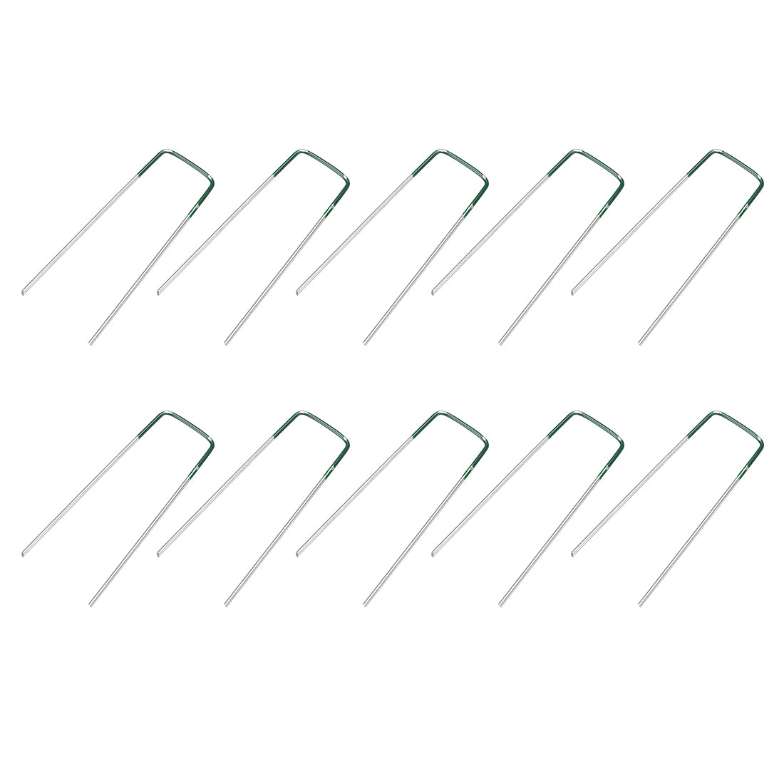 Harfington U-Shaped Garden Staples Pegs Ground U Pins 150mm 5.9-inch 3mm Dia Square 16pcs