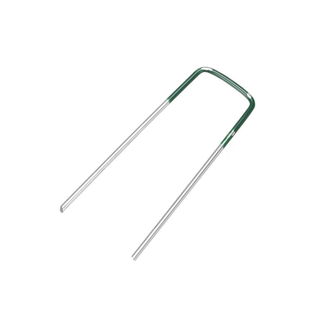 Harfington U-Shaped Garden Staples Pegs Ground U Pins 100mm 3.9-inch 3mm Dia Square 20pcs