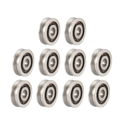 Harfington TV0310 Deep V Groove Guide Ball Bearings 3x10x3mm Single Sided Sealed (GCr15) Chrome Steel Bearings 10pcs
