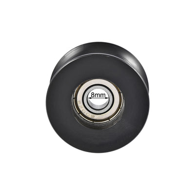 Harfington 0840UU Kugellager mit tiefer U-Rillentiefe, 8 x 40 x 19,8 mm, doppelt metallgeschirmtes Lager aus Chromstahl und Nylon