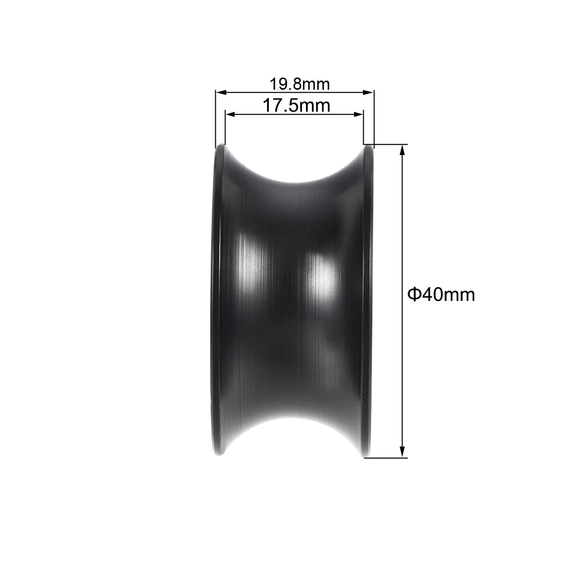 Harfington 0840UU Kugellager mit tiefer U-Rillentiefe, 8 x 40 x 19,8 mm, doppelt metallgeschirmt, Chromstahl und Nylonlager, 2 Stück