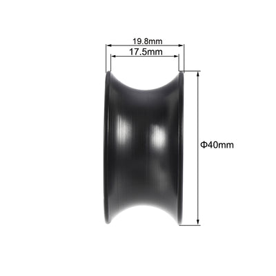 Harfington 0840UU Kugellager mit tiefer U-Rillentiefe, 8 x 40 x 19,8 mm, doppelt metallgeschirmt, Chromstahl und Nylonlager, 2 Stück