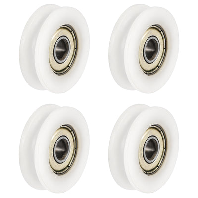 Harfington 0524UU Deep U Groove Ball Bearing 5x24x7.1mm Double Metal Shielded Chrome Steel and Nylon Bearing 4pcs