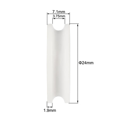 Harfington 0524UU Deep U Groove Ball Bearing 5x24x7.1mm Double Metal Shielded Chrome Steel and Nylon Bearing 2pcs