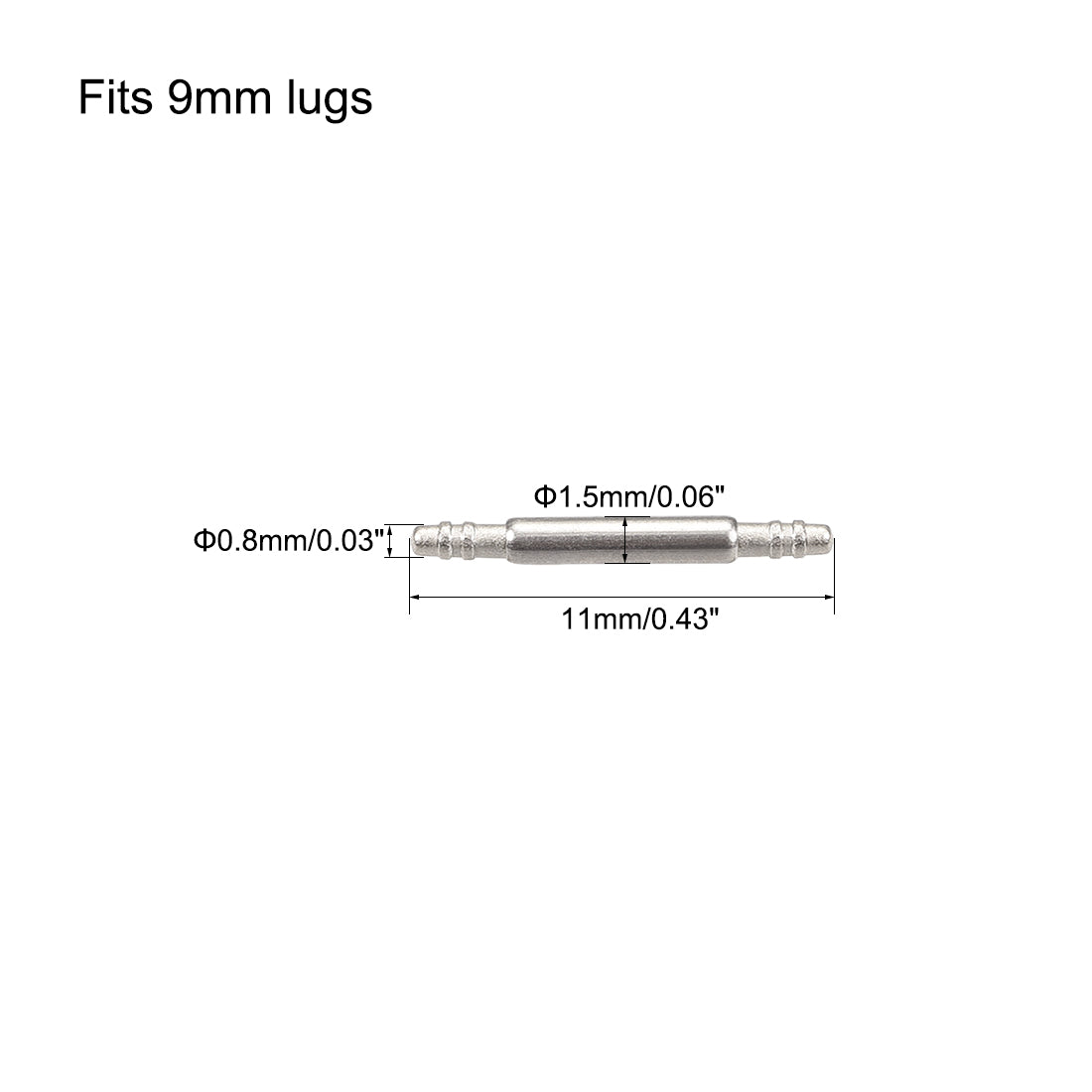 Harfington Spring Bar Pins Double Fringe Stainless Steel Watch Band Pins 20Pcs