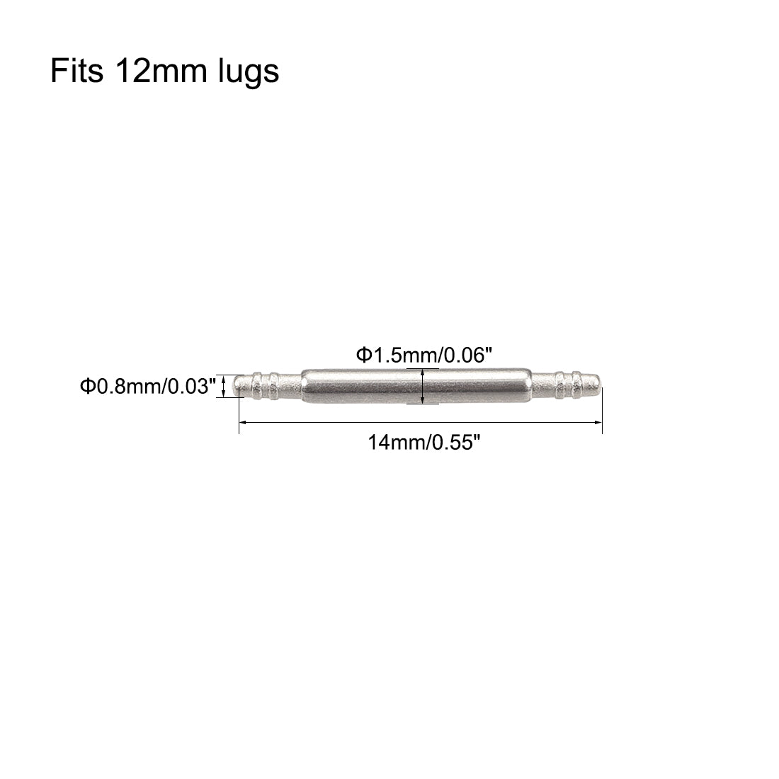 Harfington Spring Bar Pins Double Fringe Stainless Steel Watch Band Pins 20Pcs