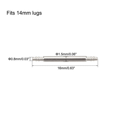 Harfington Spring Bar Pins Double Fringe Stainless Steel Watch Band Pins 20Pcs