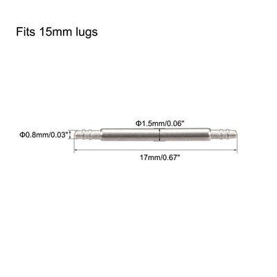 Harfington Spring Bar Pins Double Fringe Stainless Steel Watch Band Pins 20Pcs