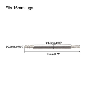 Harfington Spring Bar Pins Double Fringe Stainless Steel Watch Band Pins 8Pcs