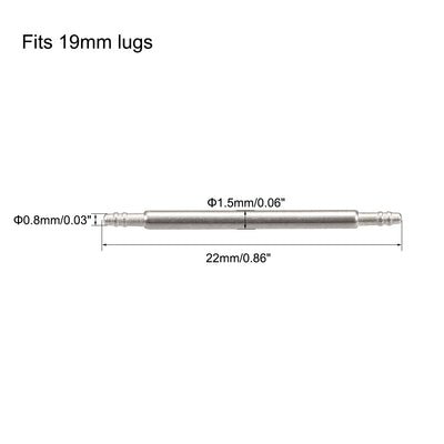 Harfington Spring Bar Pins Double Fringe Stainless Steel Watch Band Pins 8Pcs