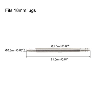 Harfington Spring Bar Pins Double Fringe 316 Stainless Steel for Watch Band 2Pcs