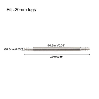 Harfington Spring Bar Pins Double Fringe 316 Stainless Steel for Watch Band 2Pcs