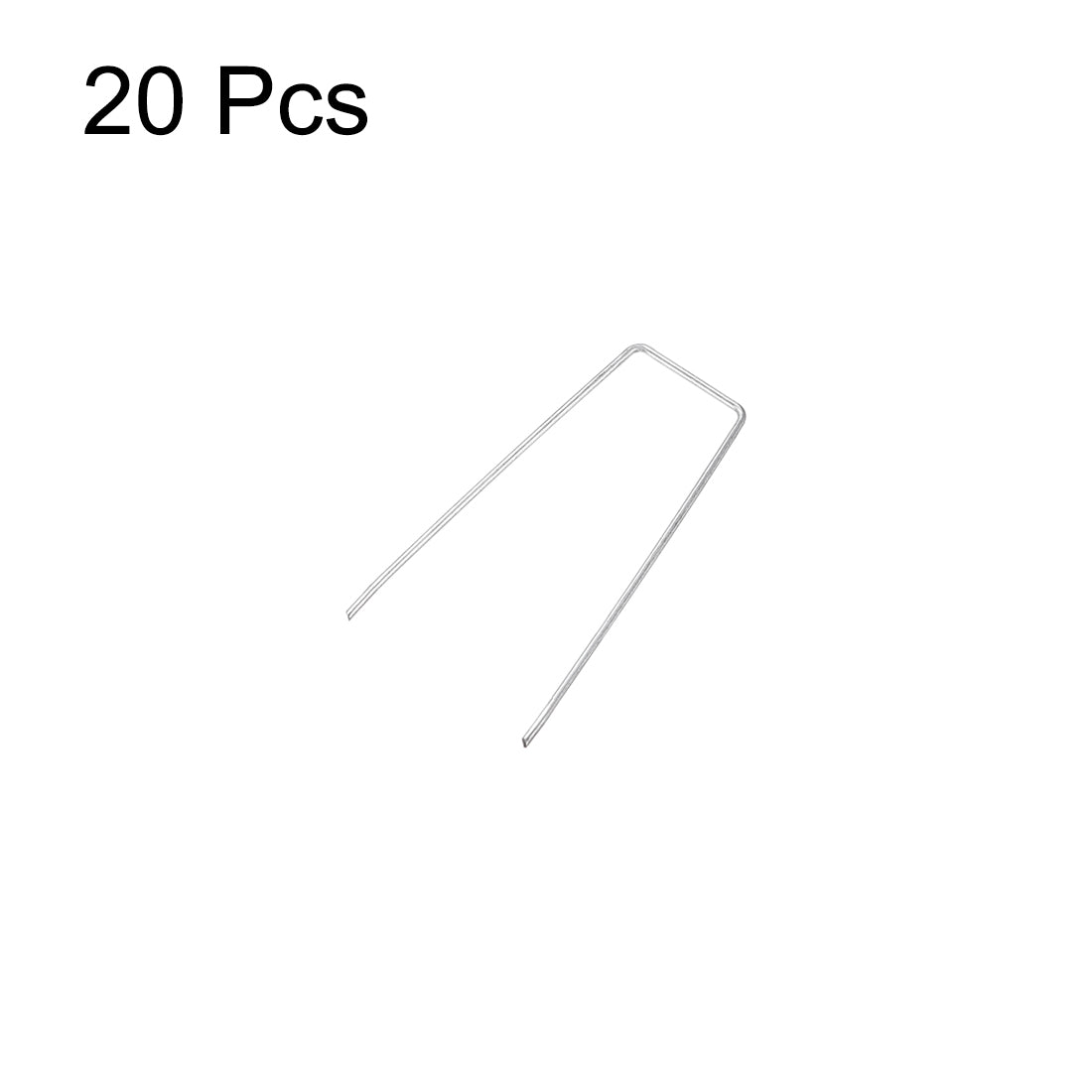 Harfington U-Shaped Garden Staples 100 x 40mm(LxW) 2mm Rod Dia Square with Gasket 20pcs