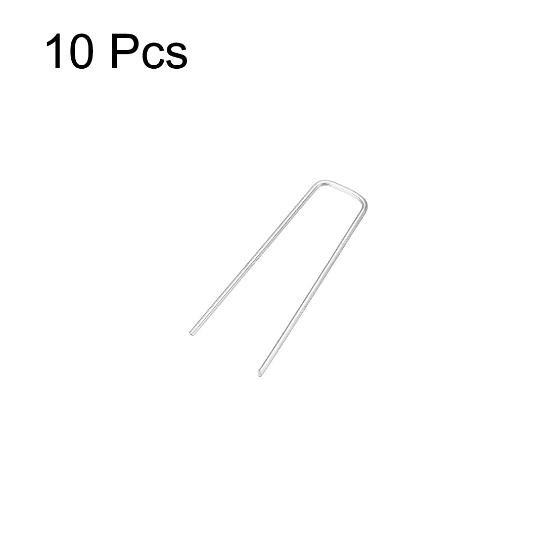 Harfington U-Shaped Garden Staples 100 x 30 x 3mm(LxWxD) 3mm Rod Dia Square 10pcs