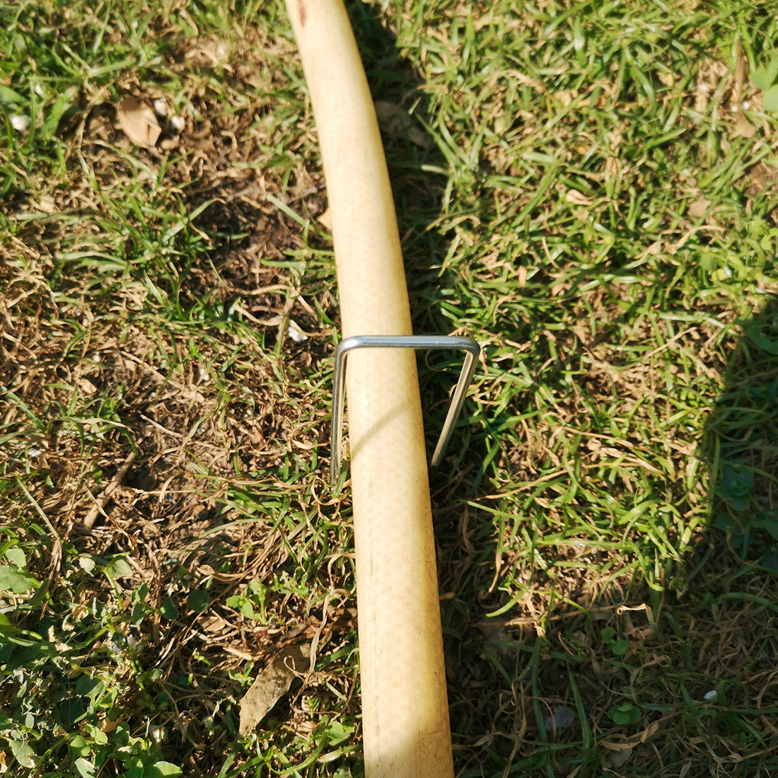 Harfington U-Shaped Garden Staples 100 x 30 x 3mm(LxWxD) 3mm Rod Dia Square 10pcs