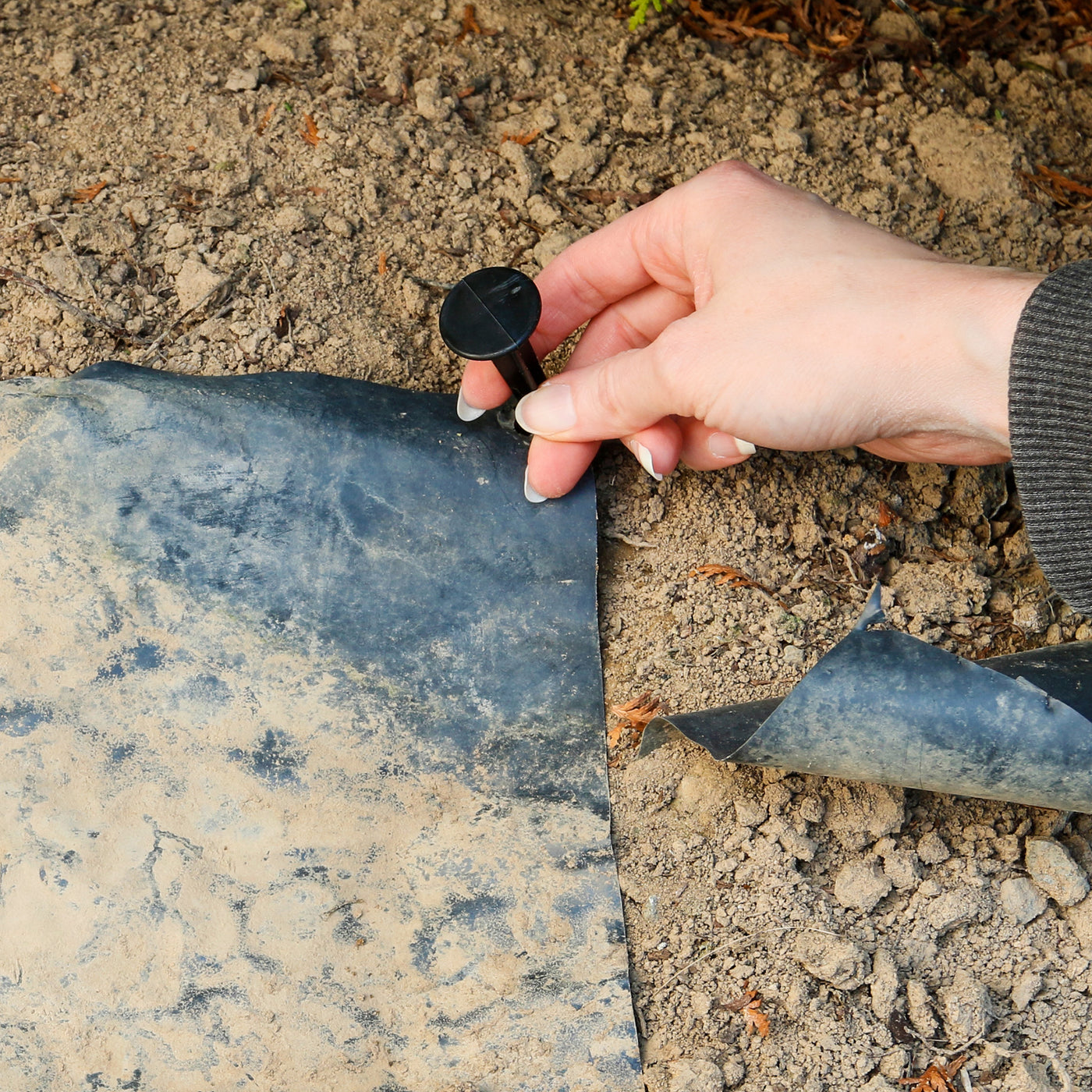 Harfington Plastic Garden Stakes Anchors Landscape Ground Nail 160mm 6.3-inch Green 20pcs