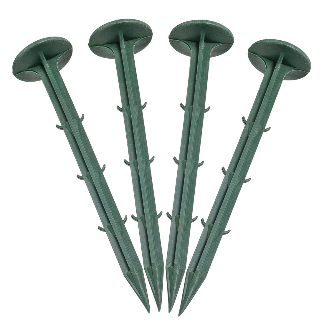 Harfington Plastic Garden Stakes Anchors Landscape Ground Nail 160mm 6.3-inch Green 30pcs