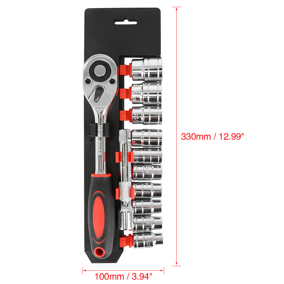 Harfington 12 in 1 1/2 Inch Car Common Socket Wrench Set Connecting Rod Combination Tools