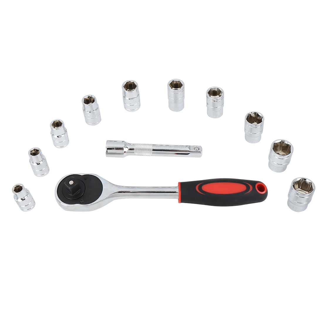 Harfington 12 in 1 1/2 Inch Car Common Socket Wrench Set Connecting Rod Combination Tools