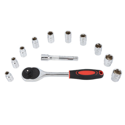 Harfington 12 in 1 1/2 Inch Car Common Socket Wrench Set Connecting Rod Combination Tools