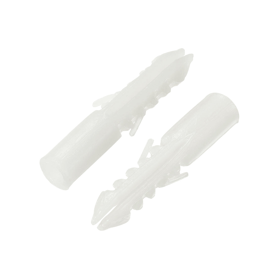 Harfington 8x40mm Plastic Expansion Tube Bolts Column Frame Fixings White 50pcs