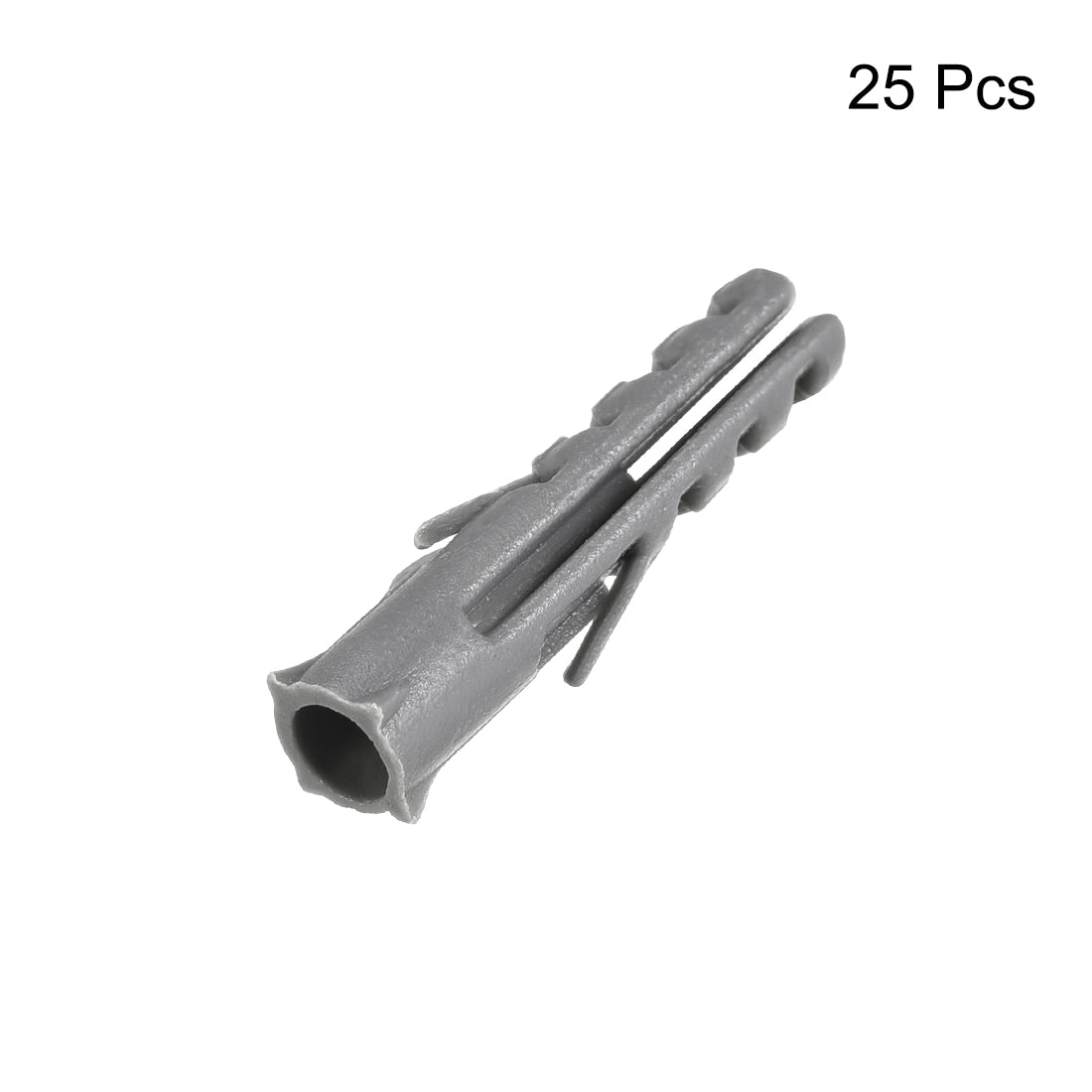 Harfington 6x30mm Plastic Expansion Tube Bolts Column Frame Fixings Gray 25pcs