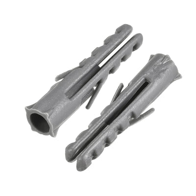 Harfington 6x30mm Plastic Expansion Tube Bolts Column Frame Fixings Gray 25pcs