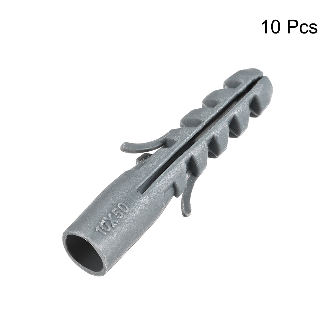 Harfington 10x48mm Plastic Expansion Tube Bolts Column Frame Fixings Gray 10pcs