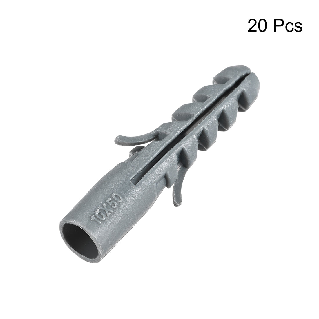 Harfington 10x48mm Plastic Expansion Tube Bolts Column Frame Fixings Gray 20pcs