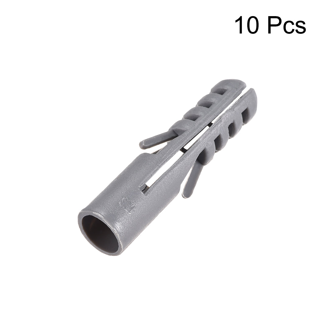 Harfington 12x58mm Plastic Expansion Tube Bolts Column Frame Fixings Gray 10pcs