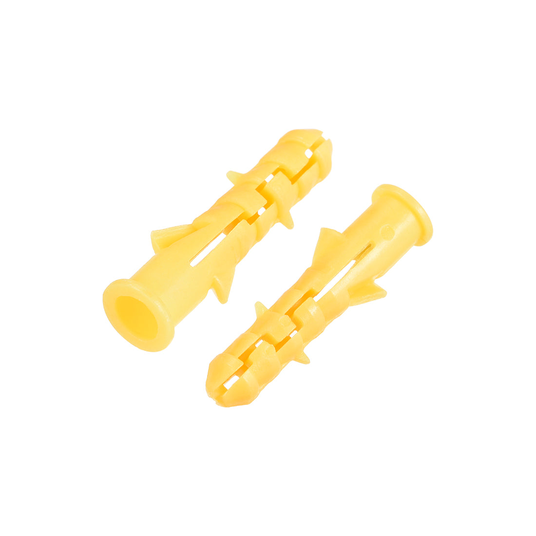Harfington 8x40mm Plastic Expansion Tube Bolts Column Frame Fixings Yellow 25pcs