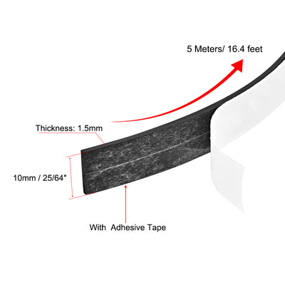 Harfington Magnetic Strip w White Adhesive Tape 16.4 Feet
