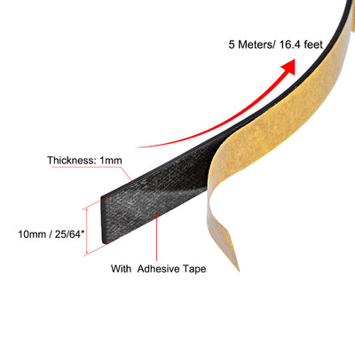 Harfington Magnetic Strip w White Adhesive Tape 16.4 Feet