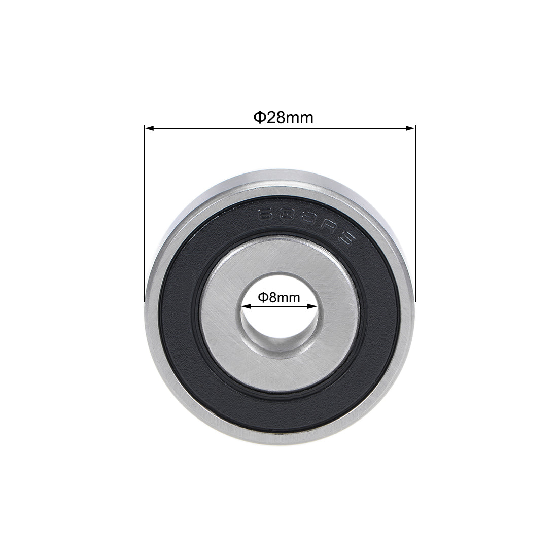 Harfington Deep Groove Ball Bearings Double Seal Chrome Steel ABEC3