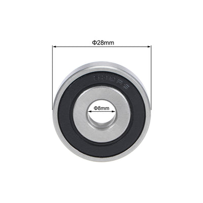 Harfington Deep Groove Ball Bearings Double Seal Chrome Steel ABEC3