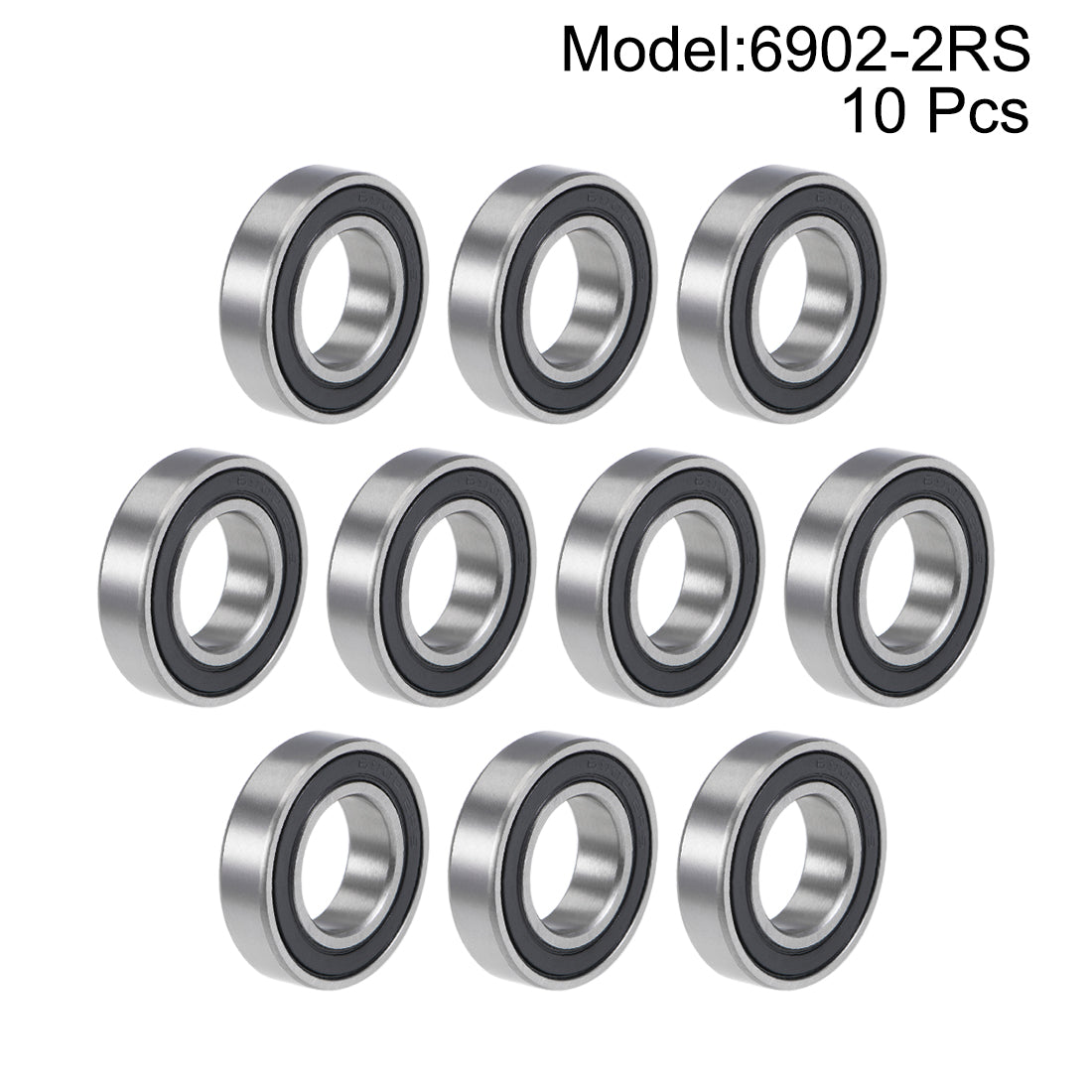Harfington Deep Groove Ball Bearings Thin Section Double Sealed Chrome Steel ABEC3