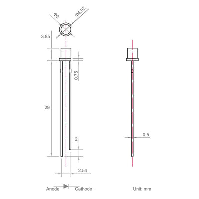 Harfington 150Set 3mm LED Diodes w Resistor, Clean Yellow DC1.8-2.0V, Flat Head 29mm Pin